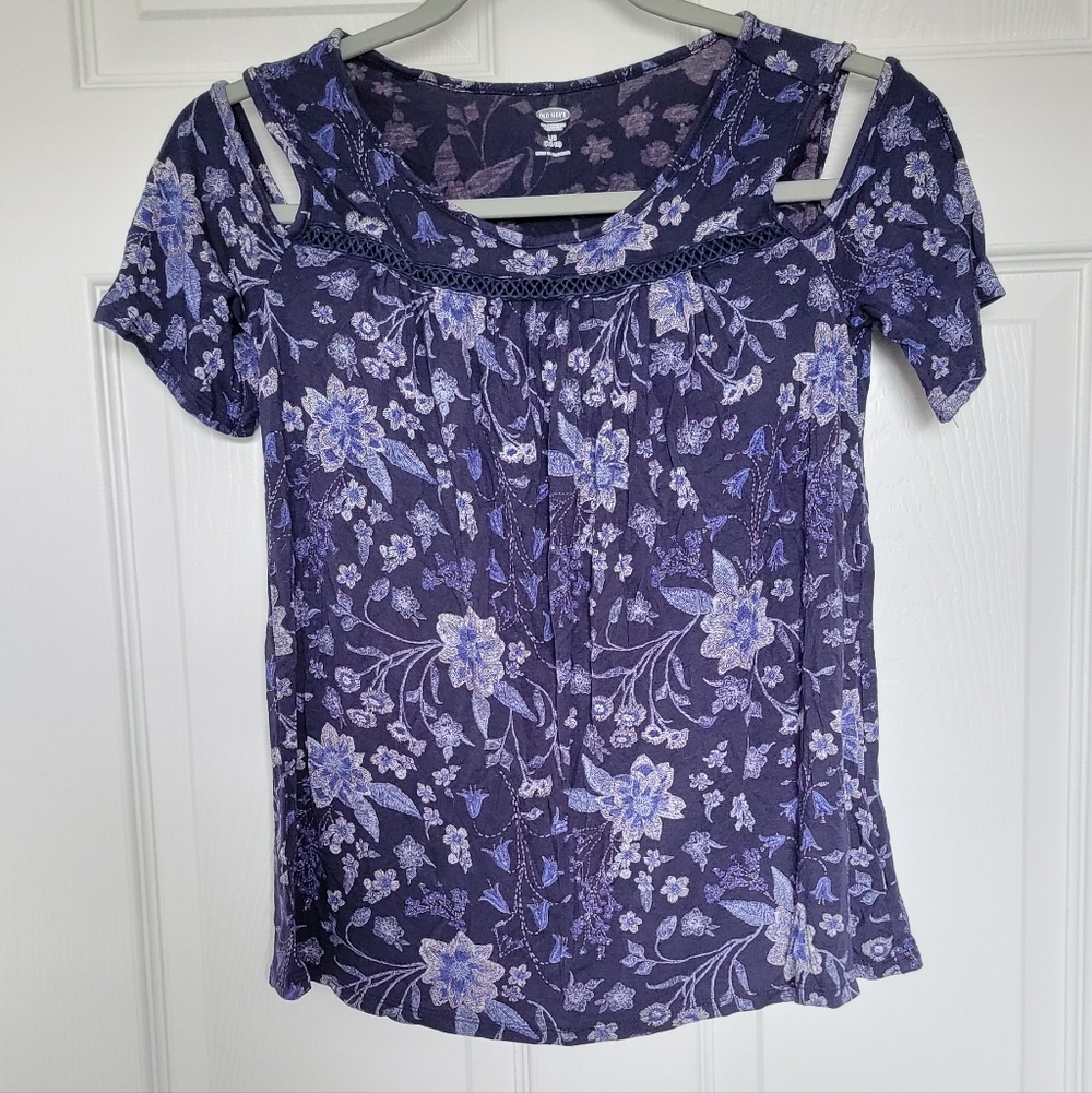 Old Navy Cold Shoulder Top Girls Large 10-12